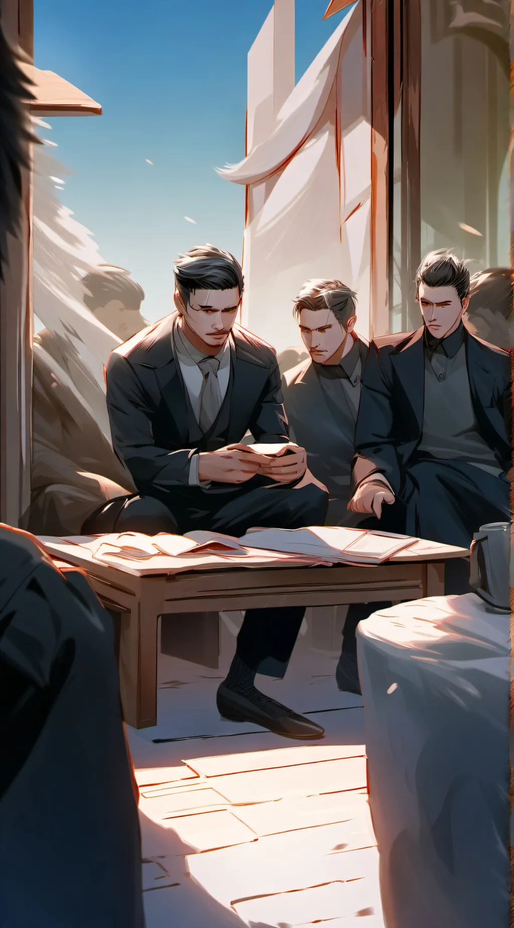 ai character: Maxwell, Liam,Alex background