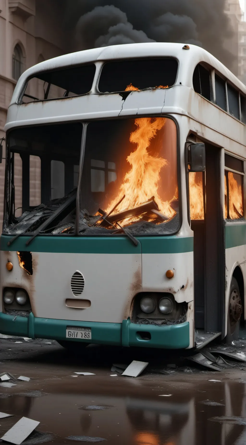 ai character: bus crash mha background