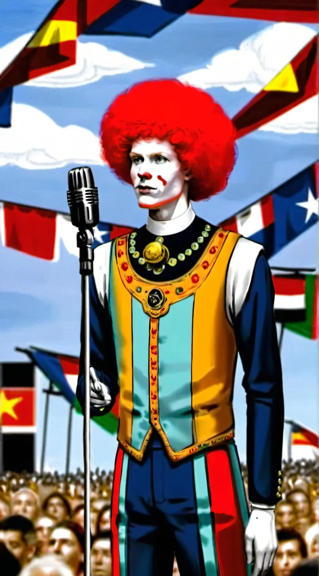 ai character: Ronald Mcdonald background