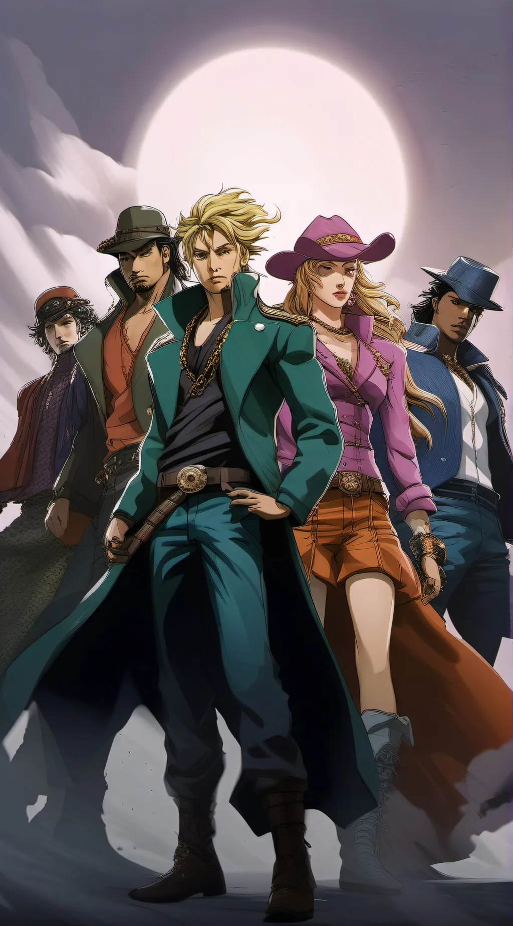 ai character: Steel ball run background