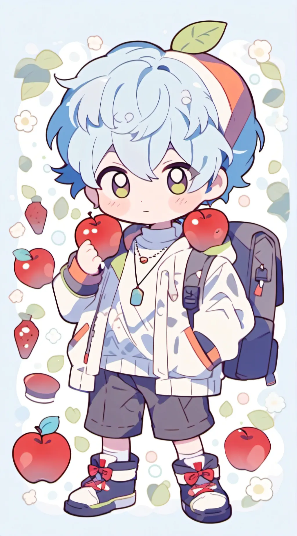 ai character: apples are apples background