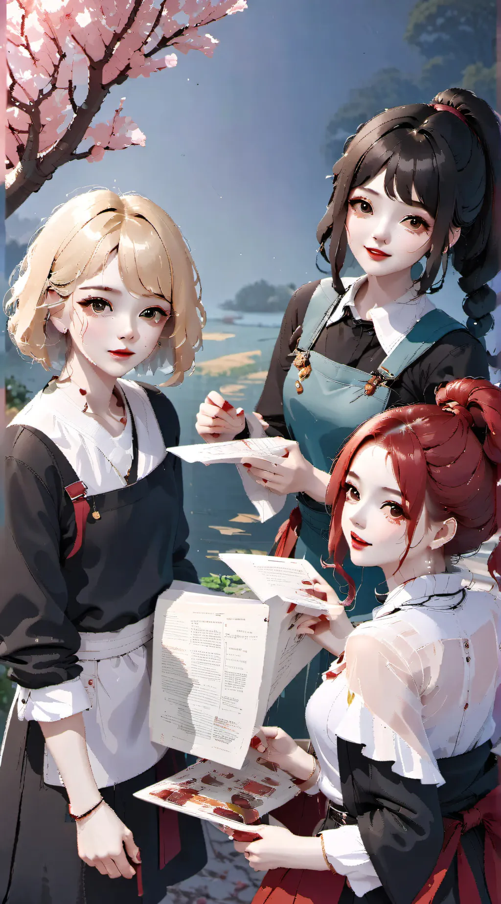 ai character: Sarah, lily, sky background