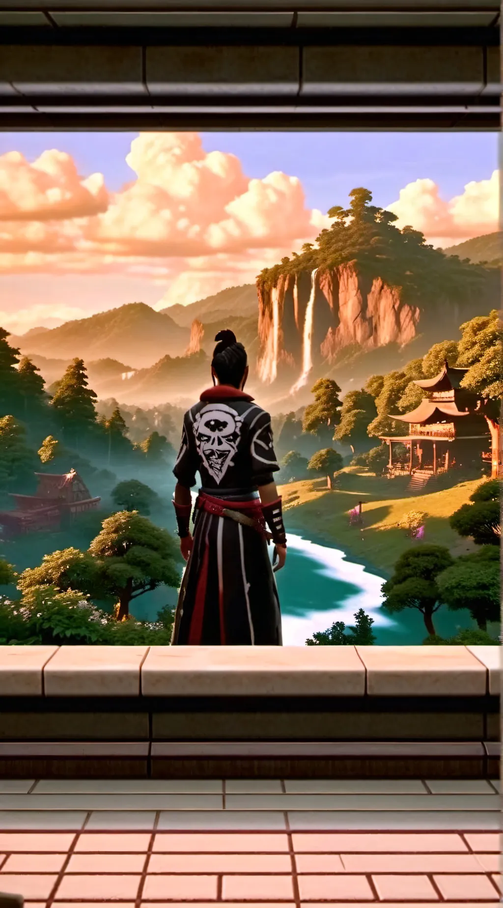 ai character: jjk x kny background