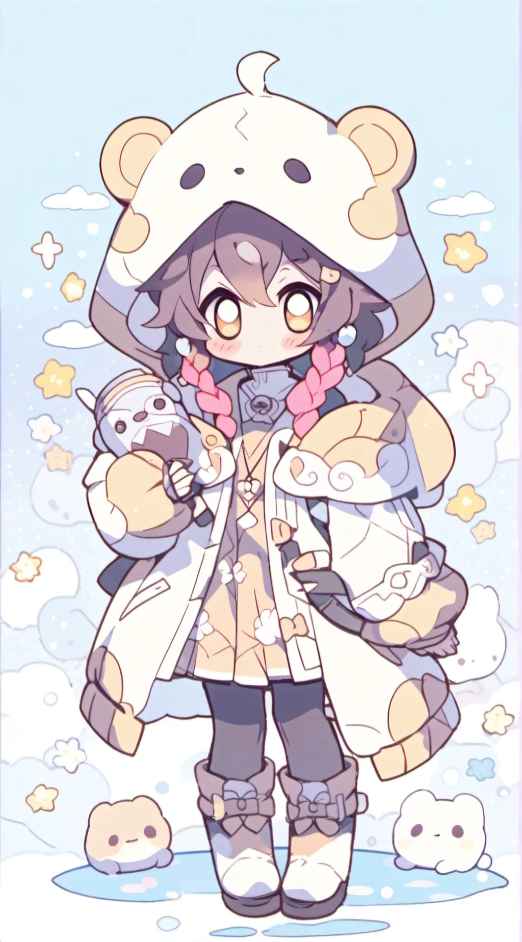 ai character: Koku×Koku kitty background