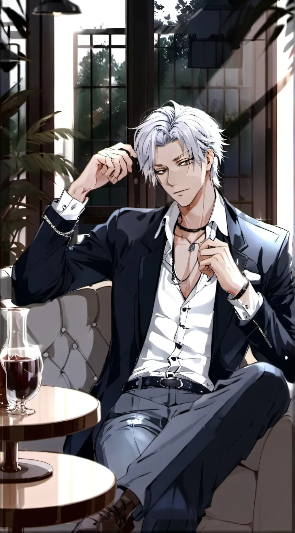 ai character: Gojo💙❤️ background