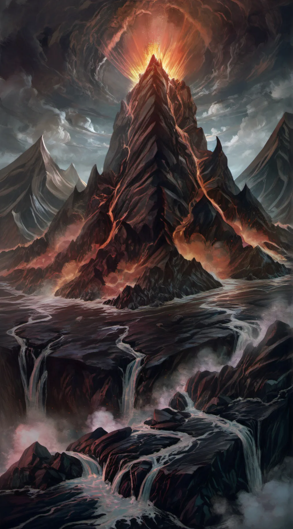 ai character: Lake toba 7500 bce background