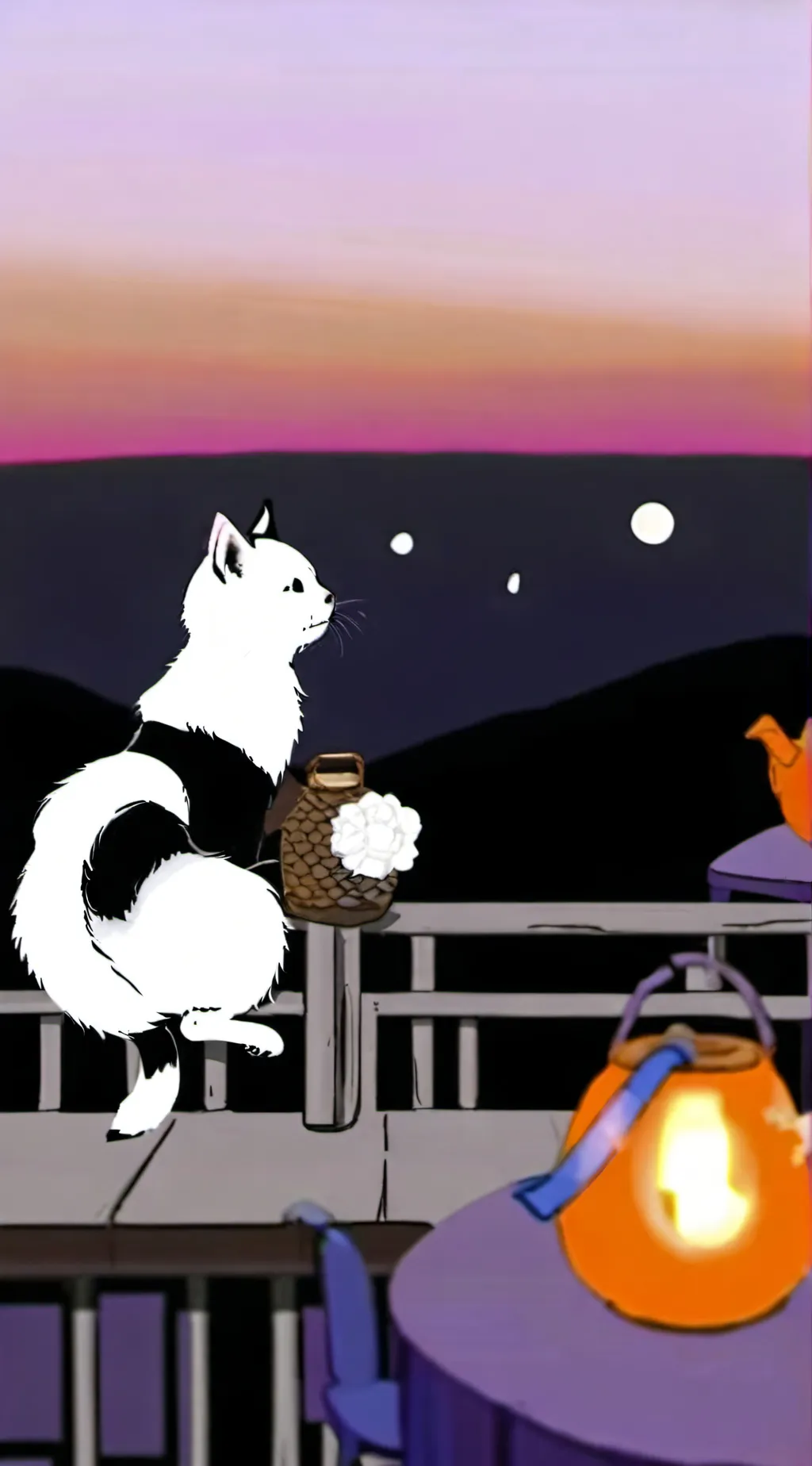 ai character: spolid cat background