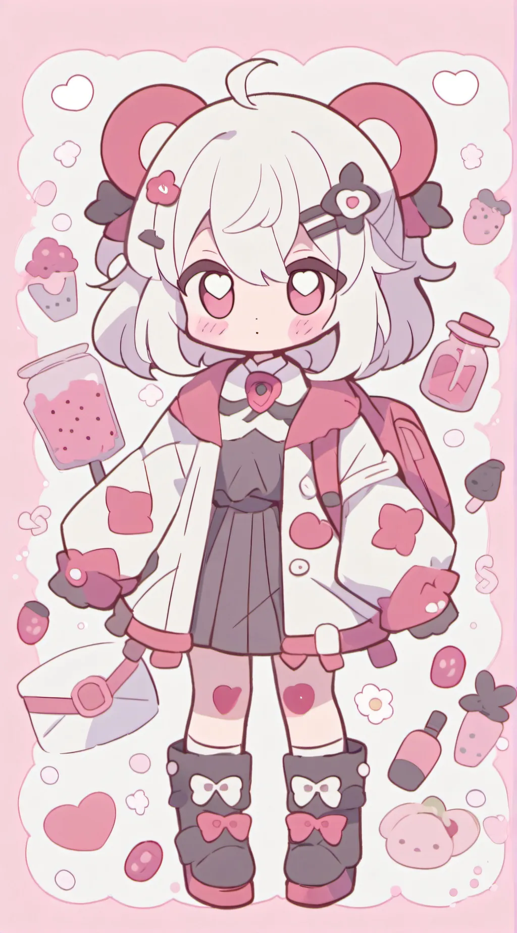 ai character: chibi doll background