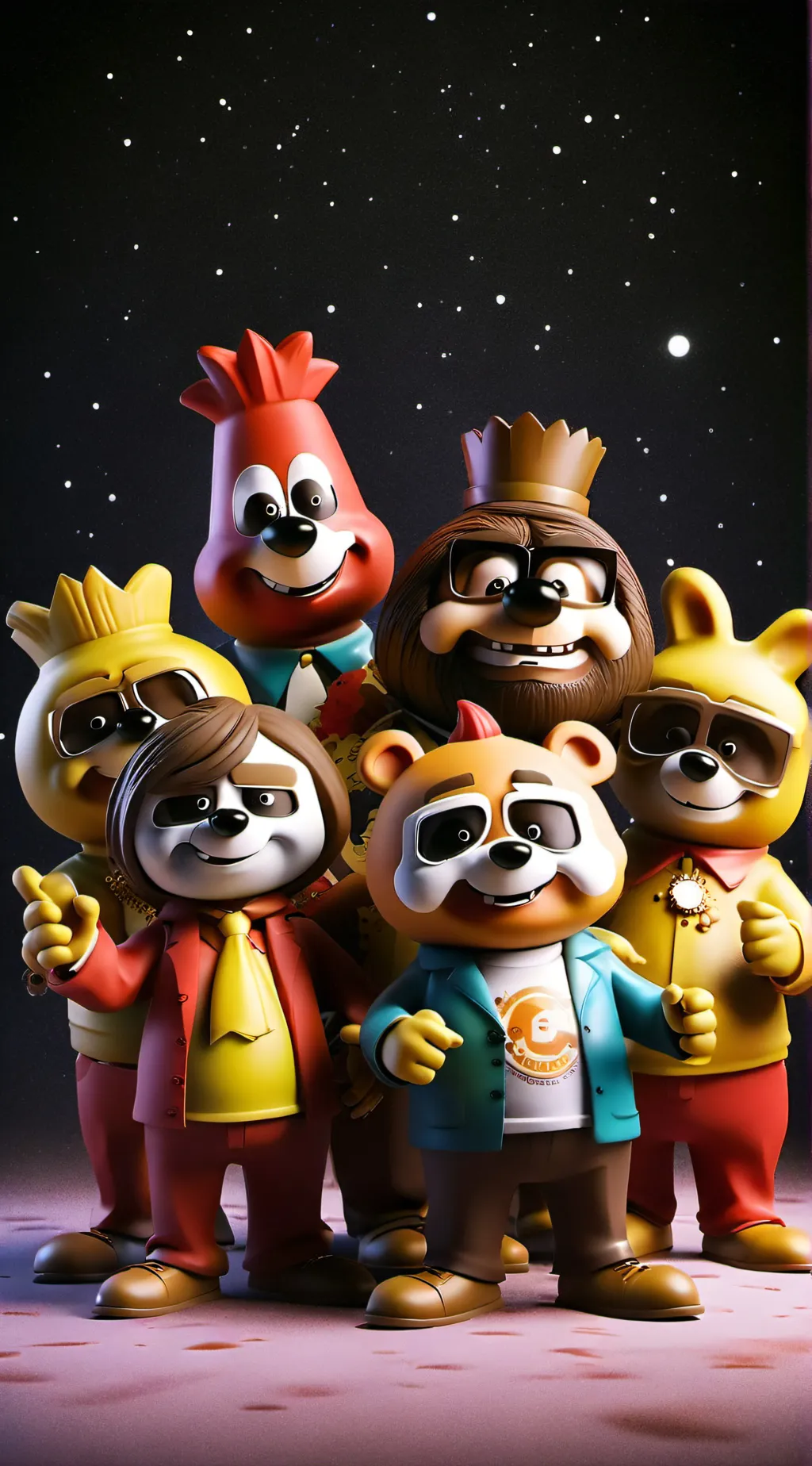 ai character: the banana splits background