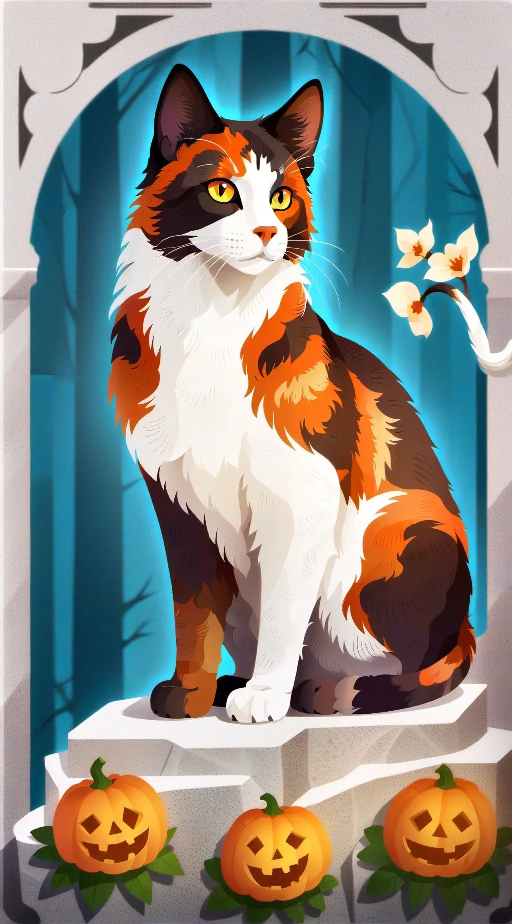 ai character: Spottedleaf background