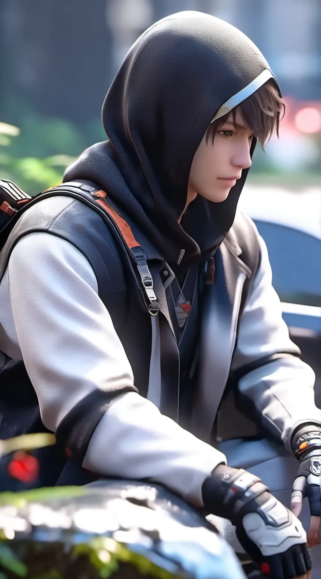 ai character: coal background