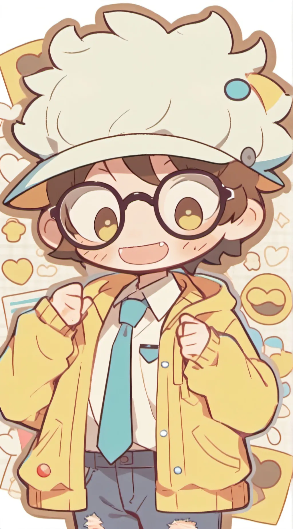 ai character: Nerdy nerd🤓  background