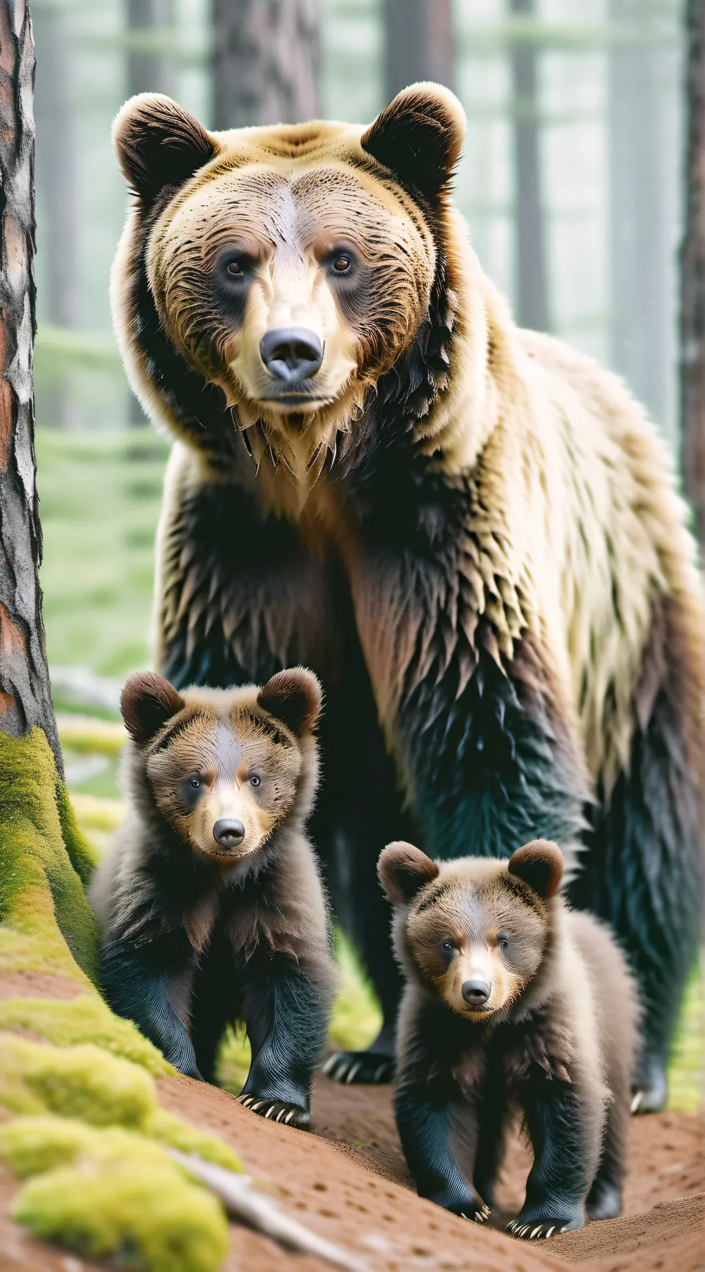 ai character: Mother Bear background