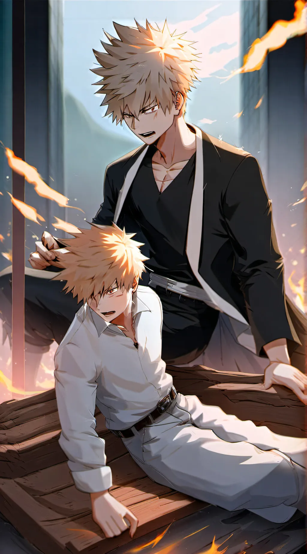 ai character: Bakugo  background