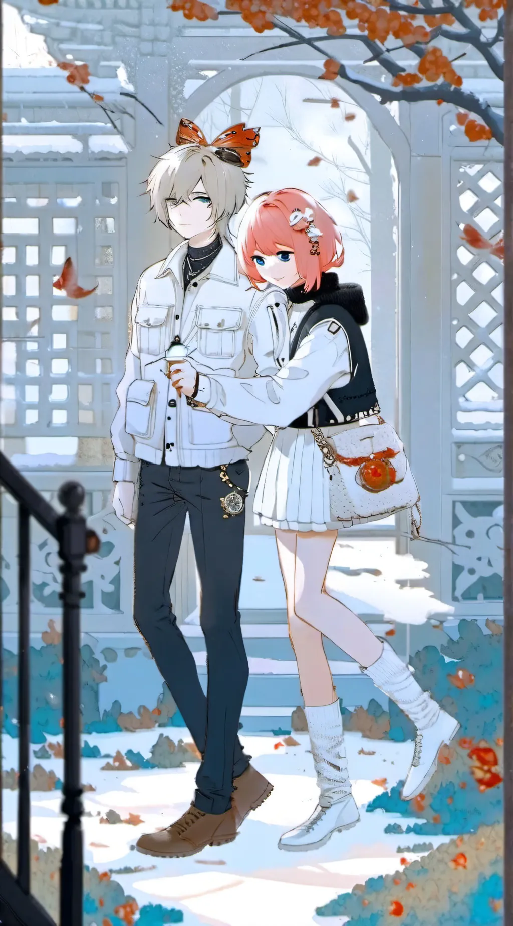 ai character: Liam and Alice  background