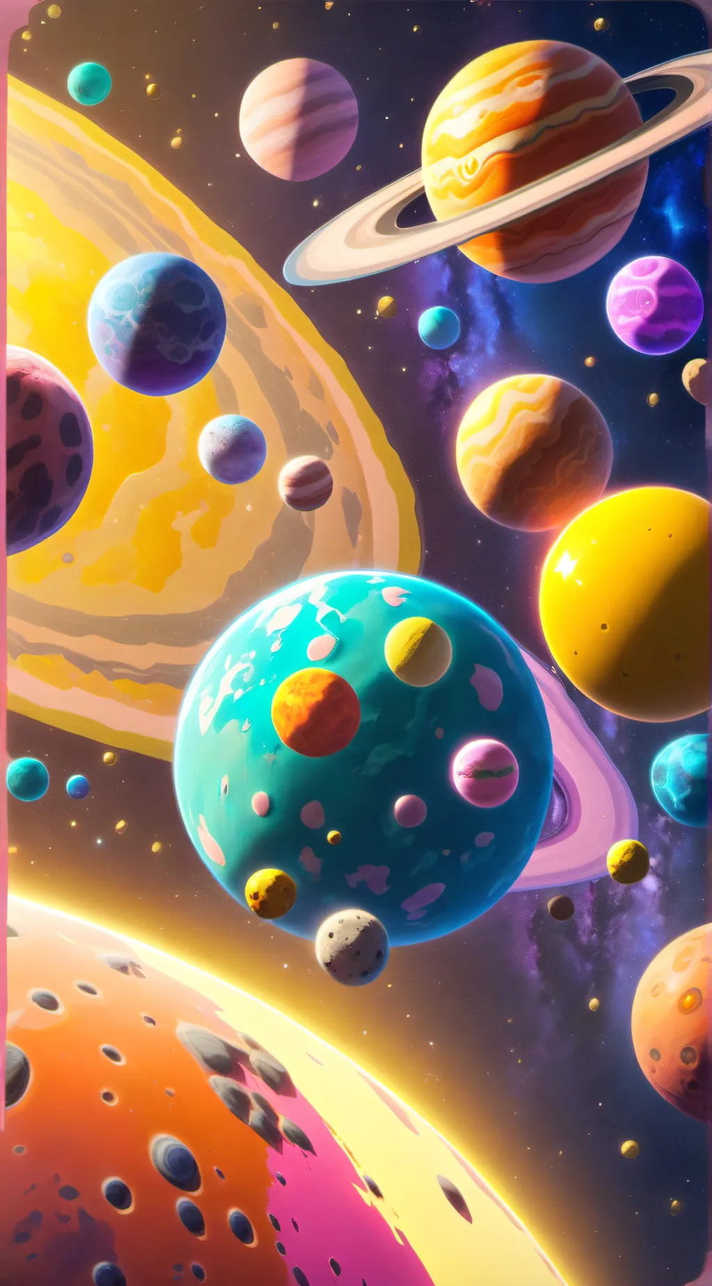 ai character: Planets background