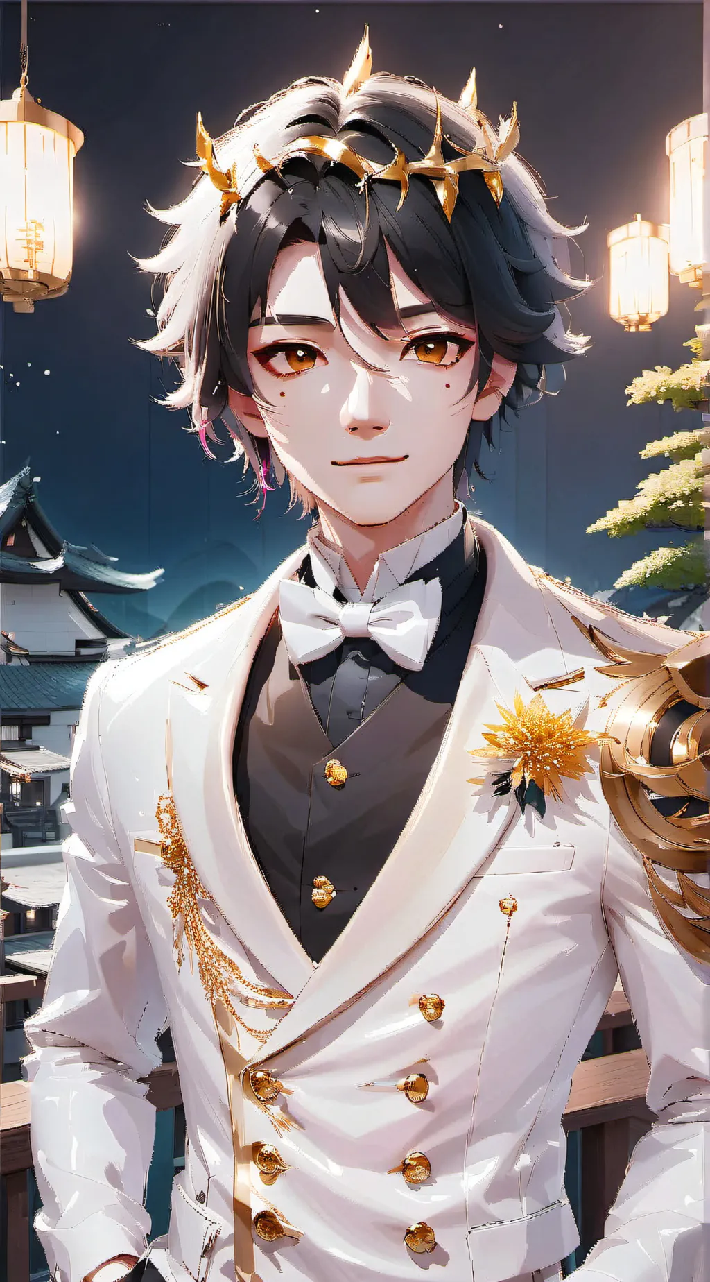 ai character: tuxedo mask background