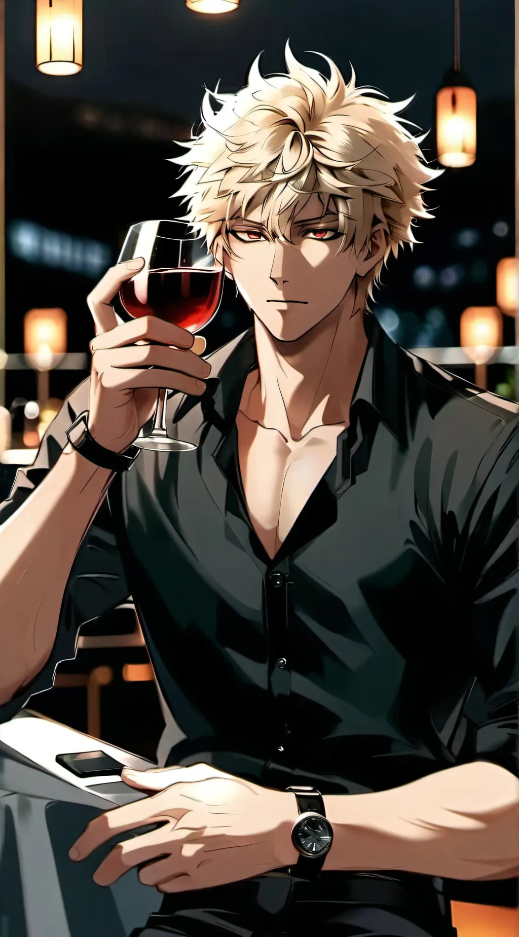 ai character: bakugo  background