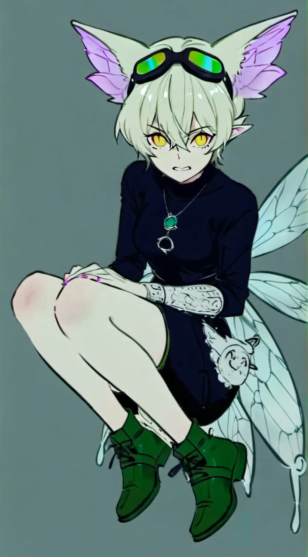 ai character: MHA tinkerbell  background
