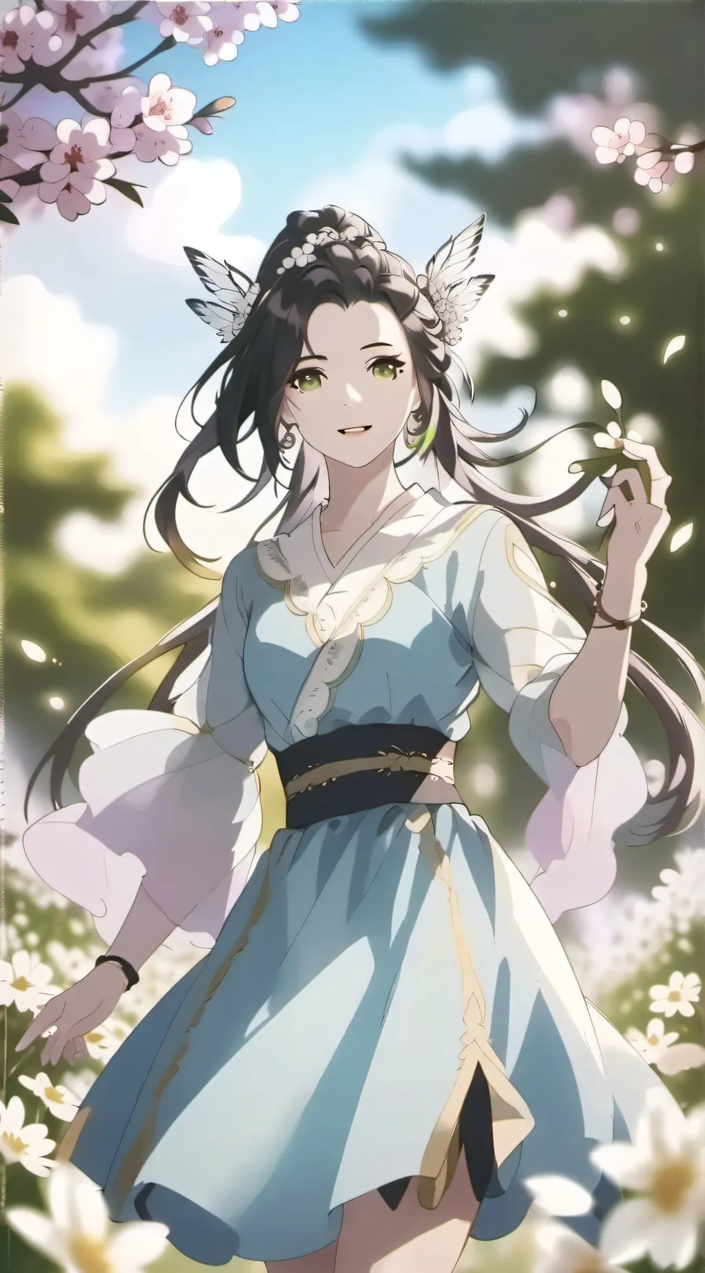 ai character: Hello :) background