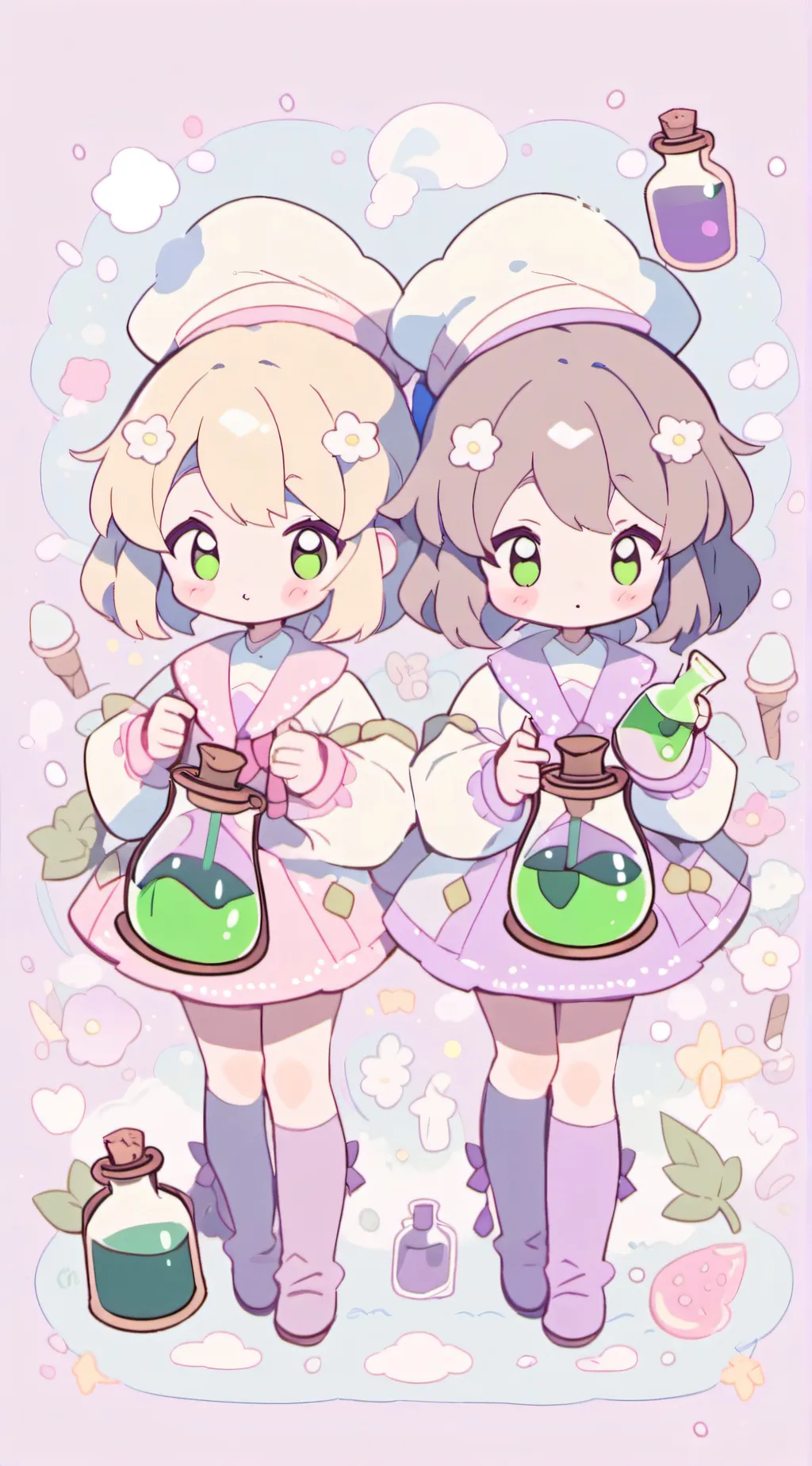 ai character: Twin Sister Potion background