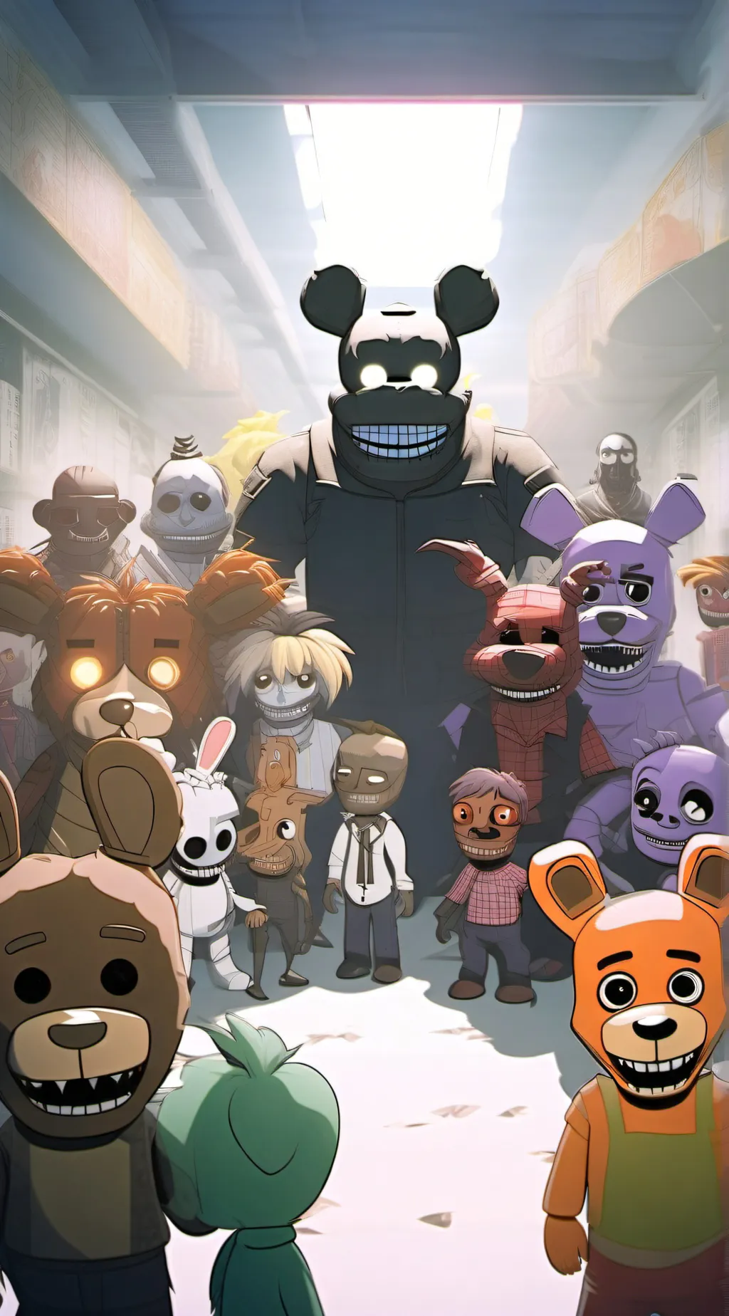 ai character: All Fnaf background
