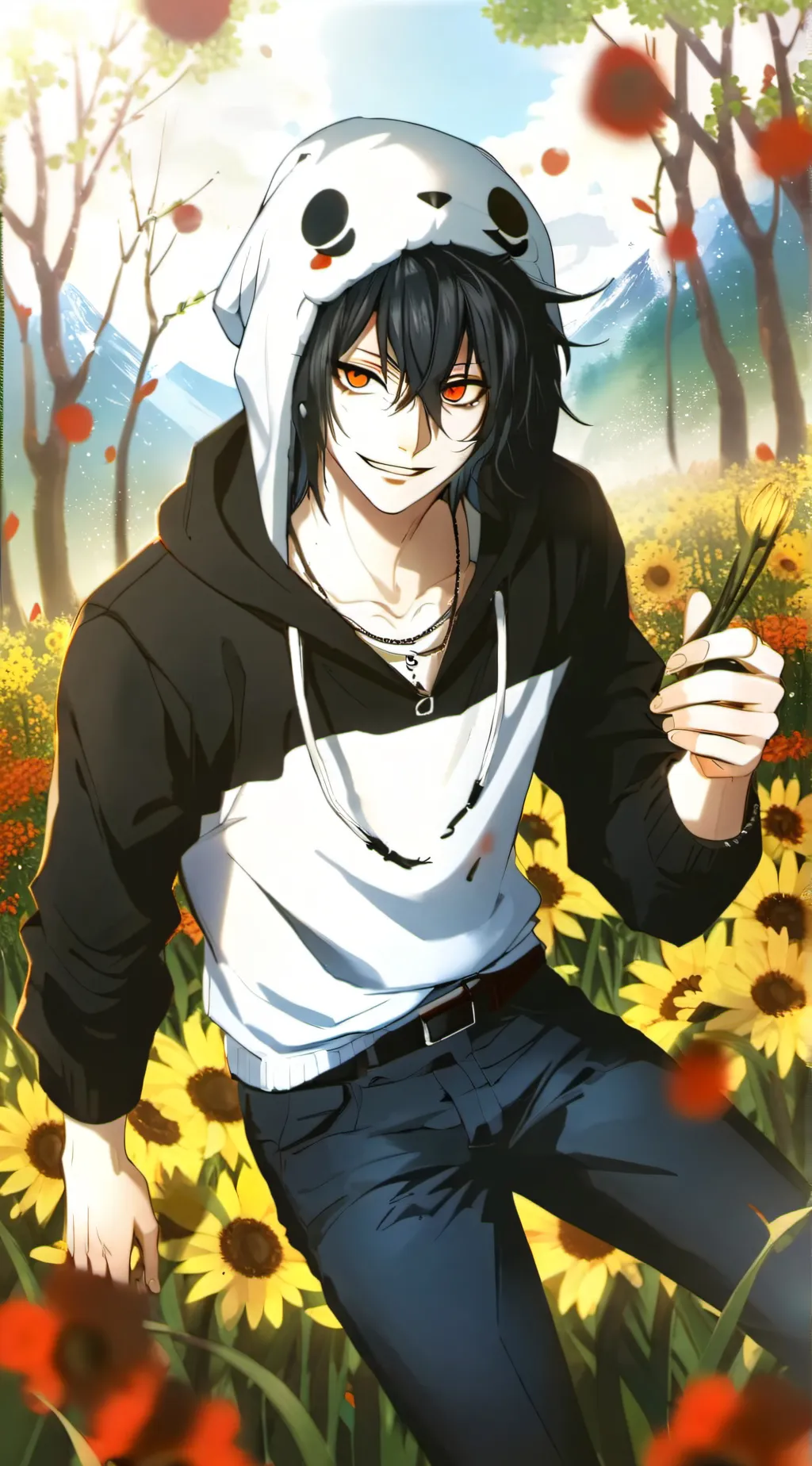 ai character: forest idiots of 3 background