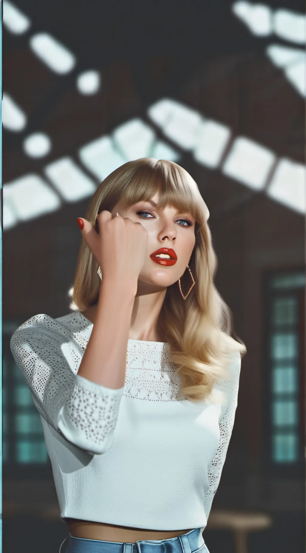 ai character: Taylor swift  background
