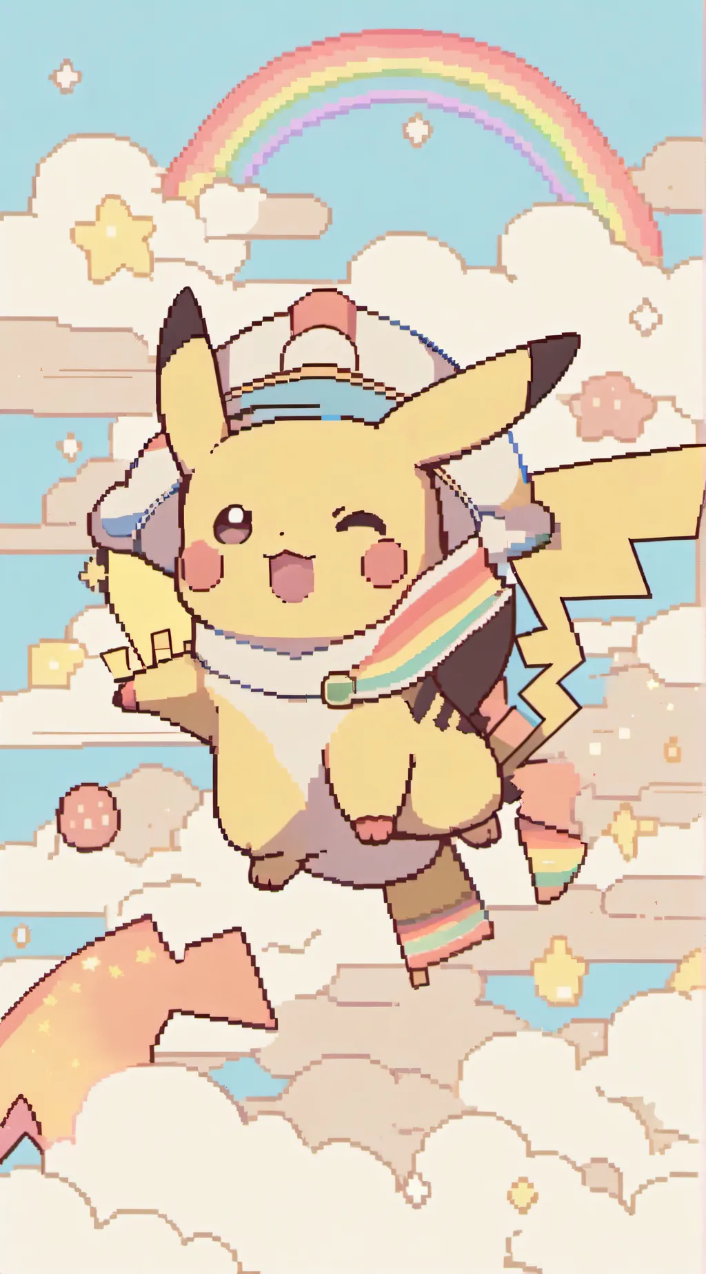 ai character: Pikachu Nyan Cat background