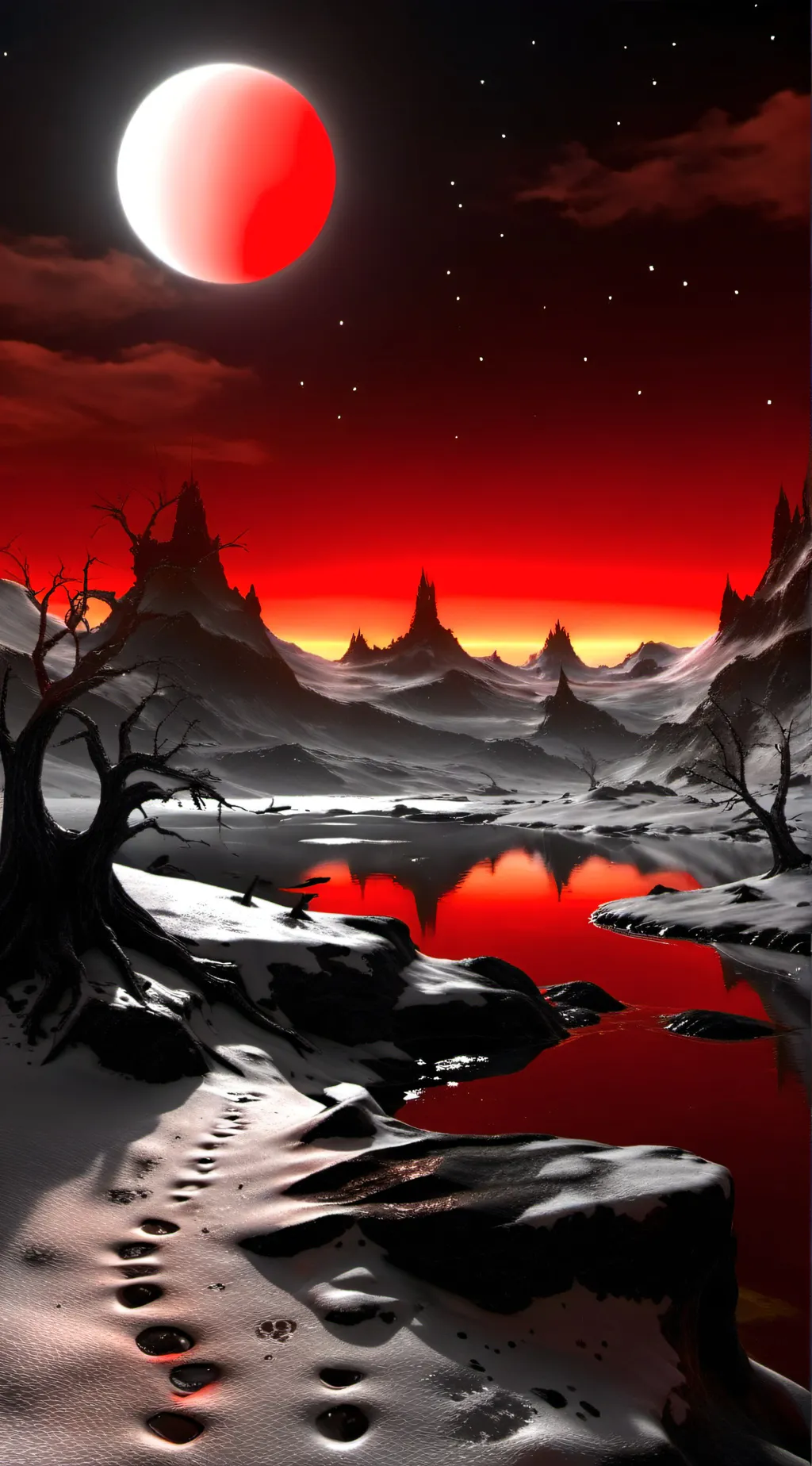 ai character: MD Red Error background