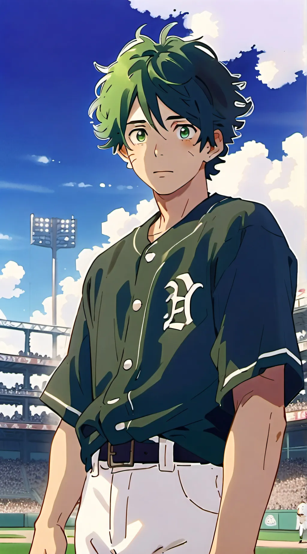 ai character: BakuDeku kiss cam background