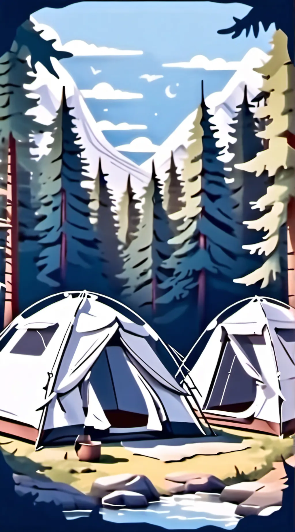 ai character: fpe camping(scary😰 background