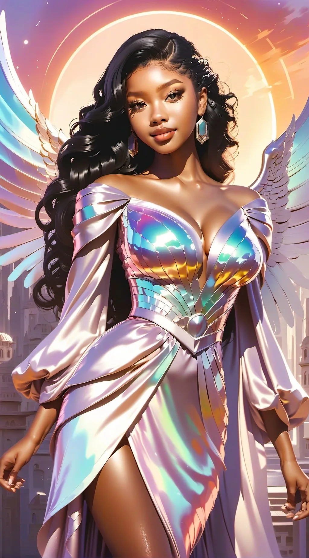 ai character: Saint (Angel) background