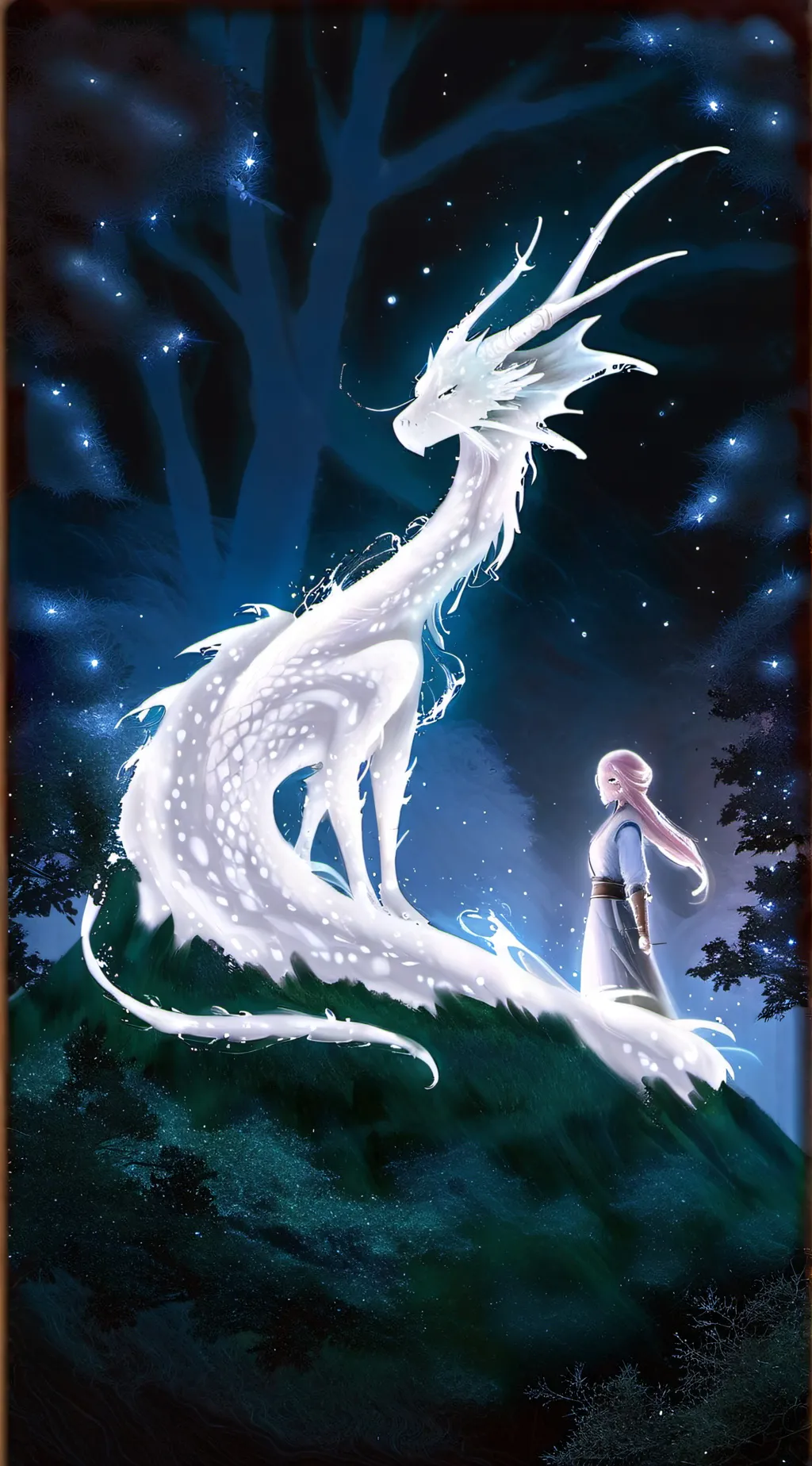 ai character: Moon background