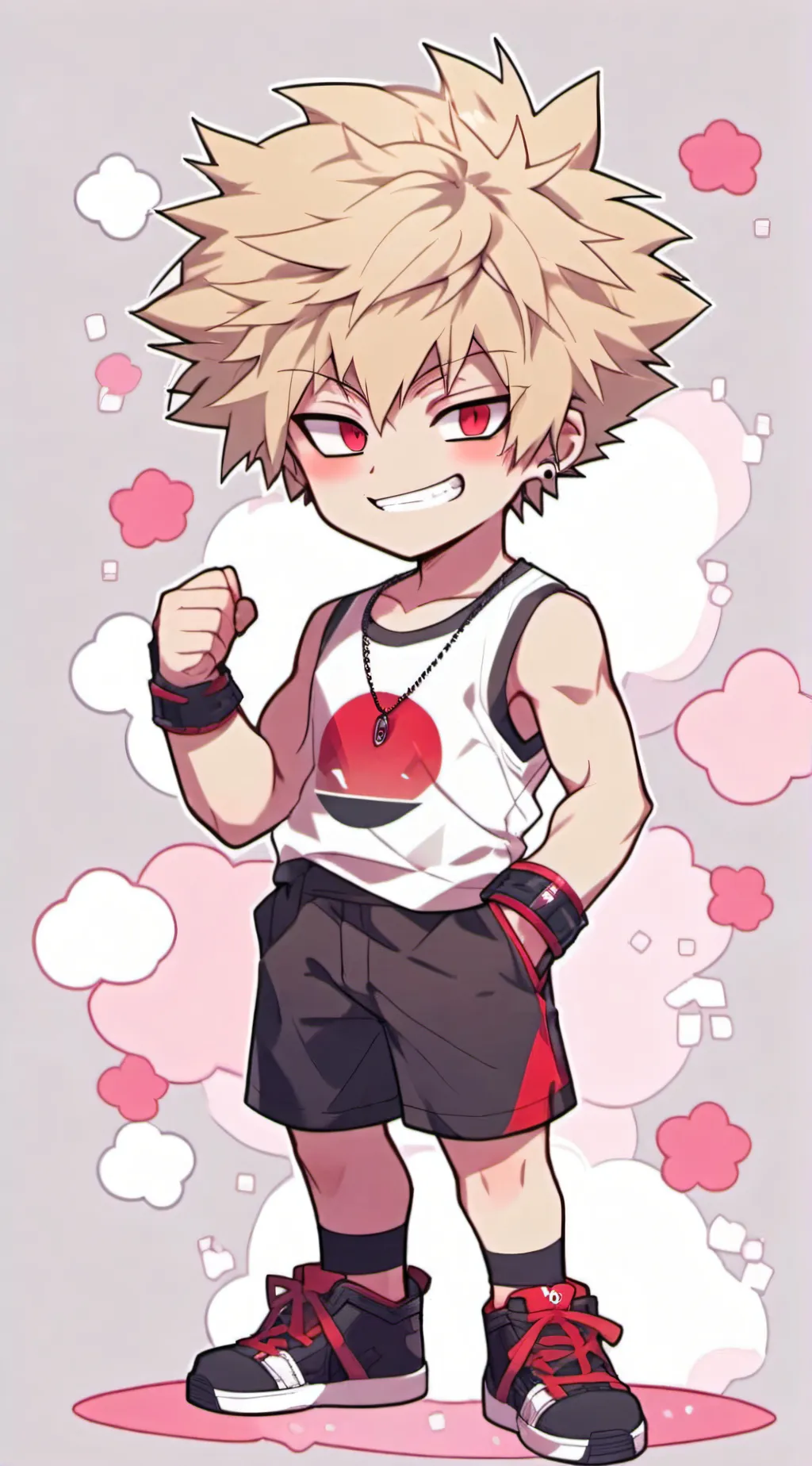 ai character: Bakugou Katsuki background