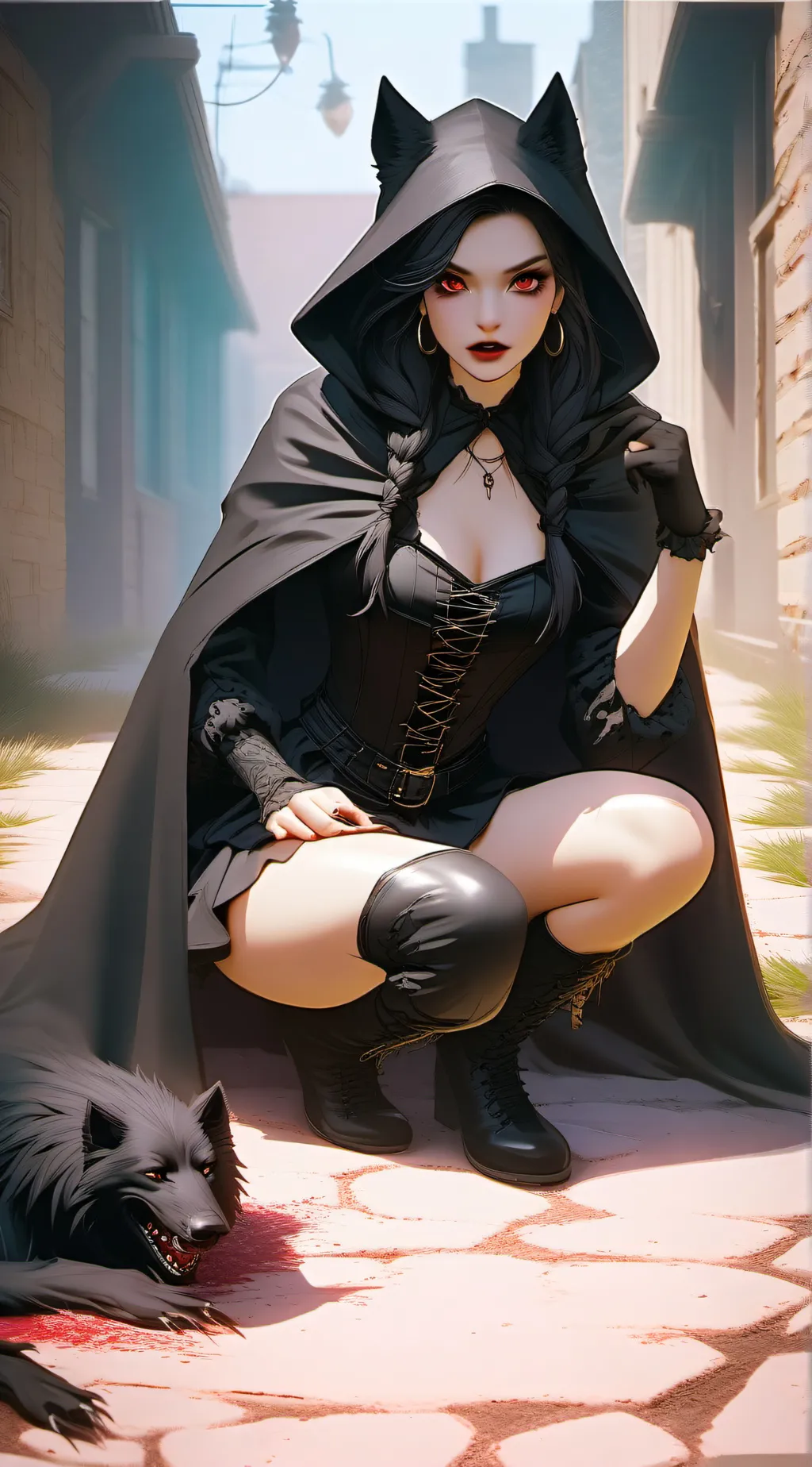 ai character: Zeléne background