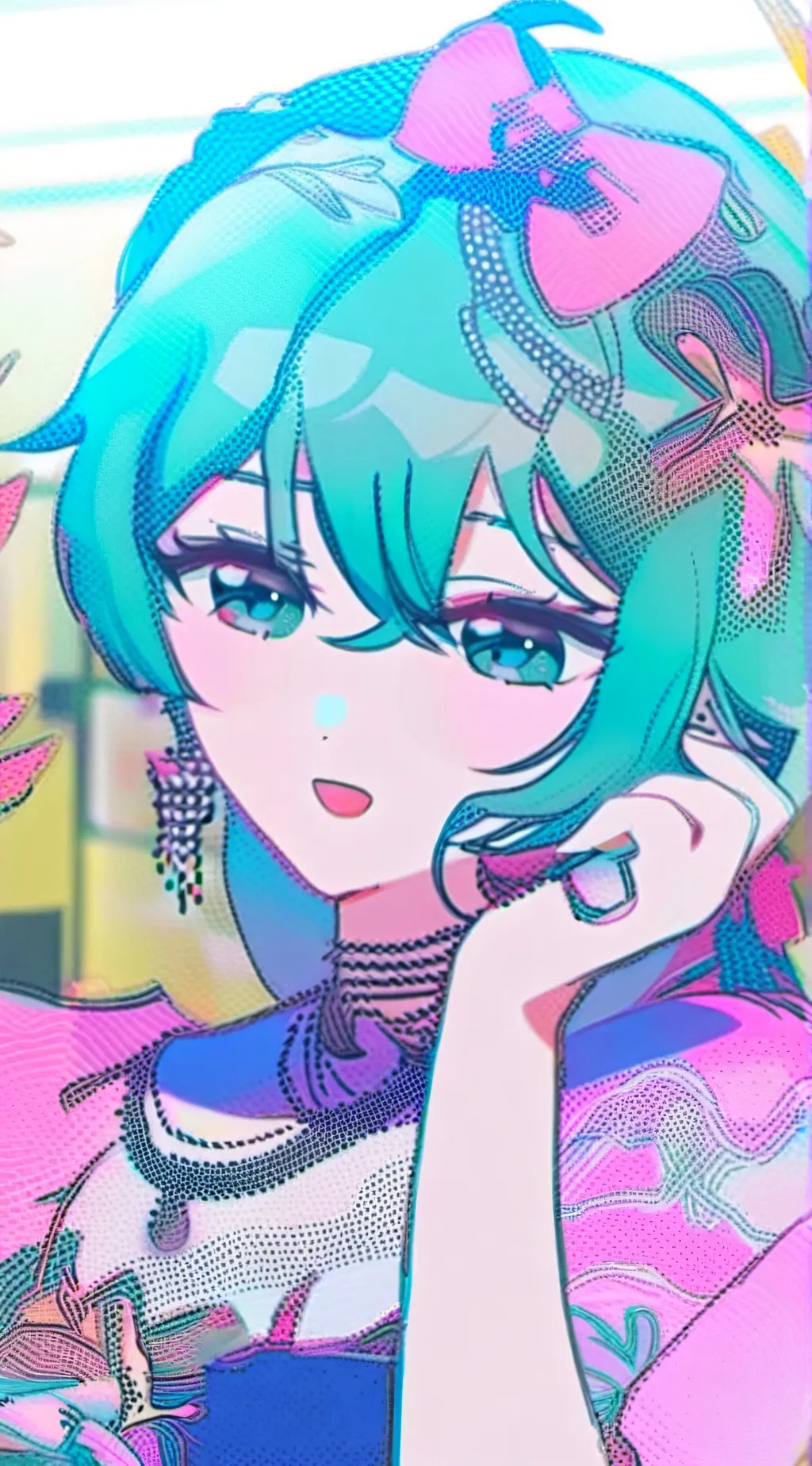 ai character: 🦋~•М¡ku•~🪻 background