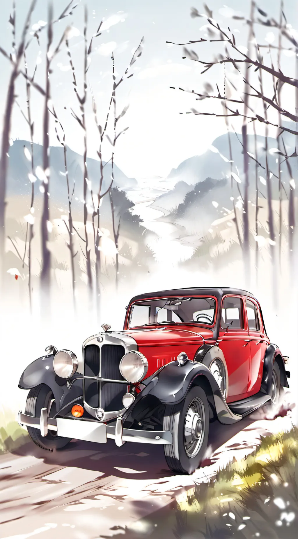 ai character: HH road trip!  background