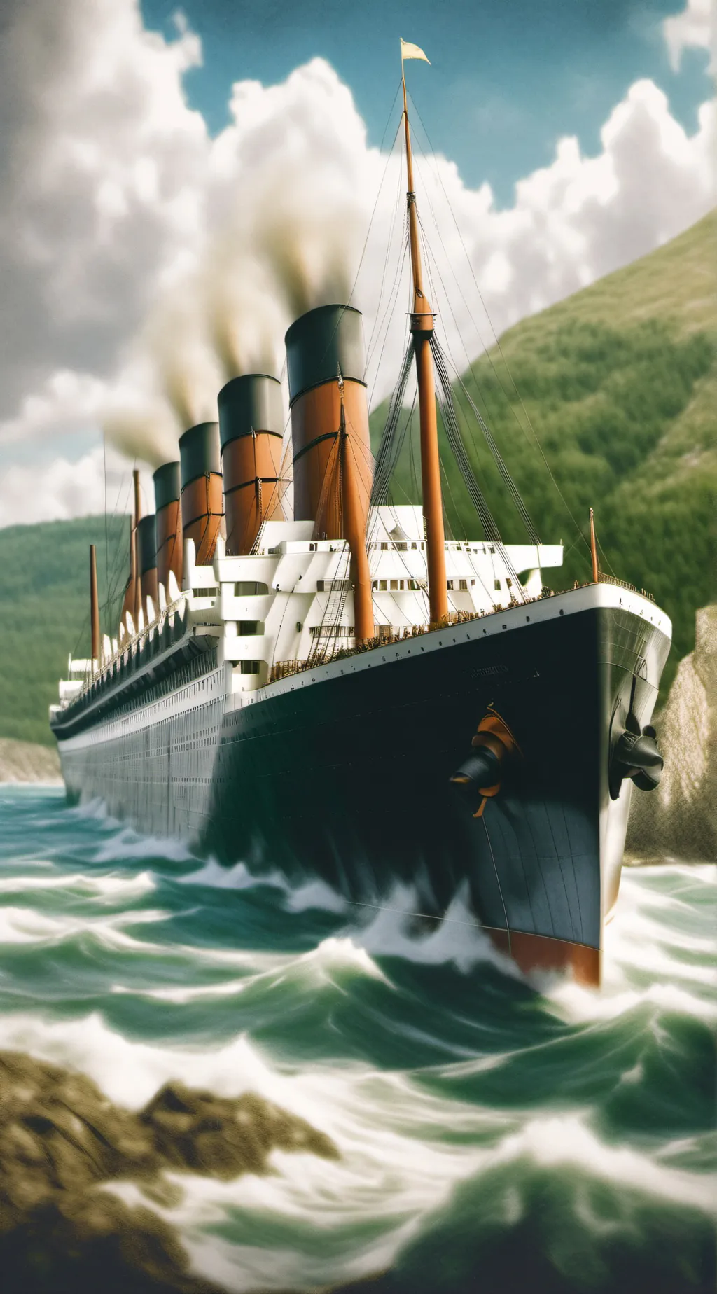 ai character: Titanic  background