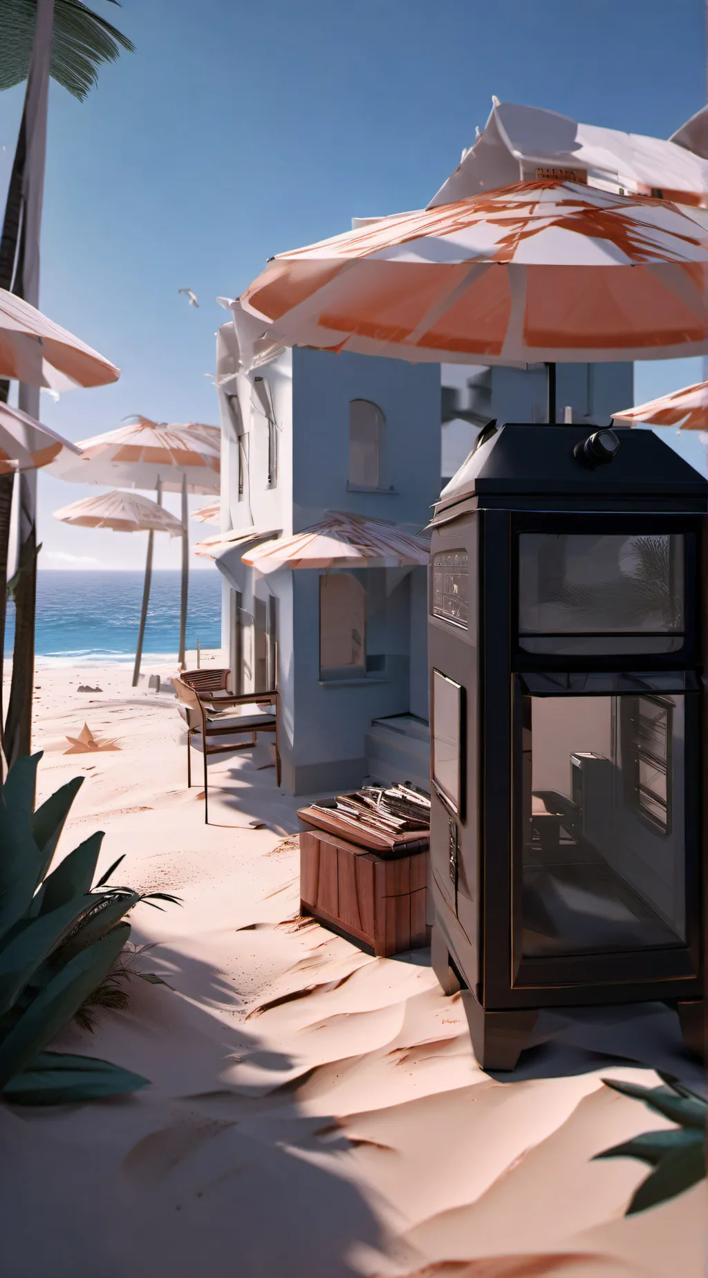 ai character: jjk beach✨ background