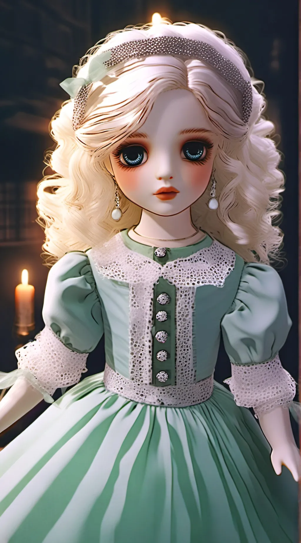 ai character: Ava a haunted doll background