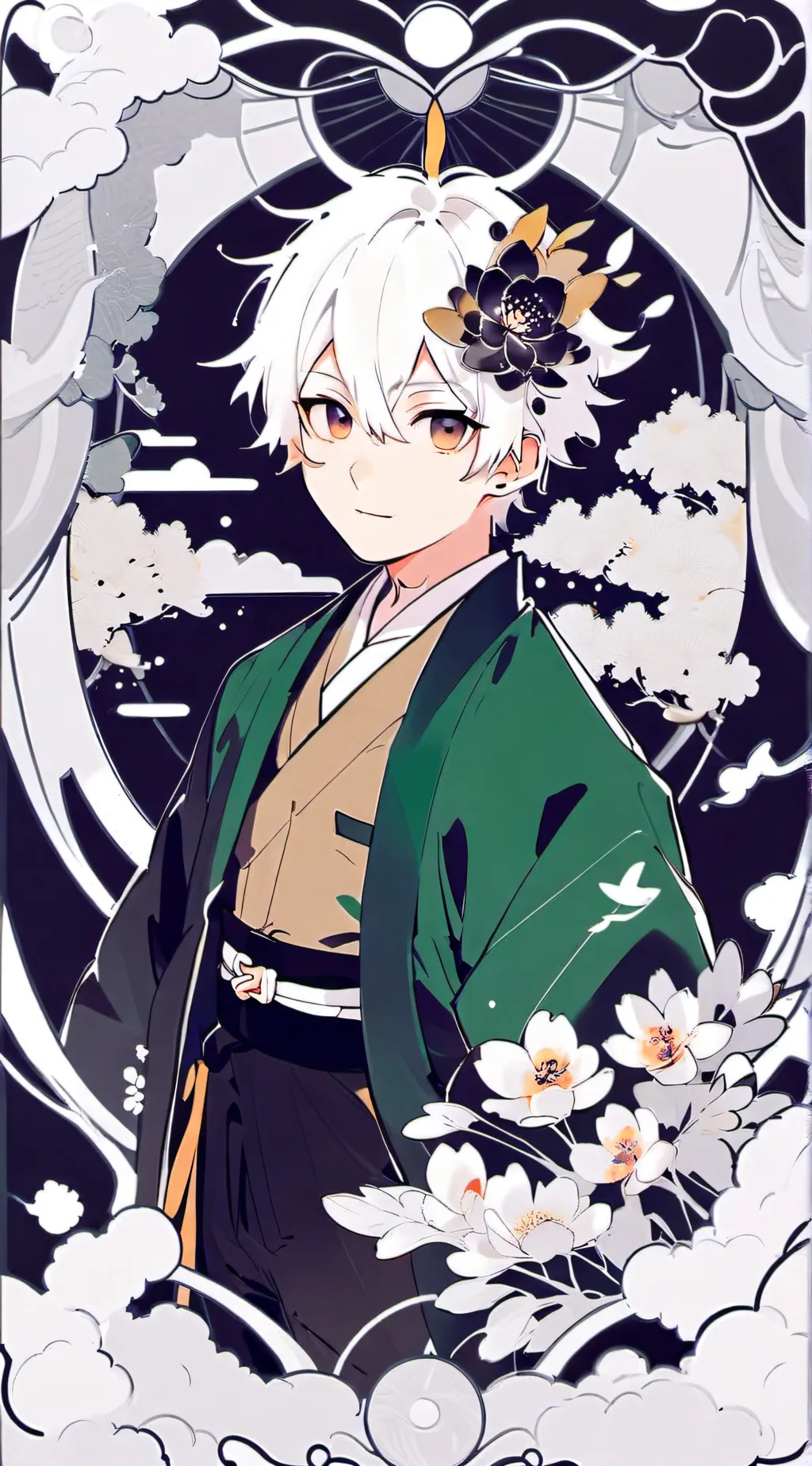 ai character: mha beach day background