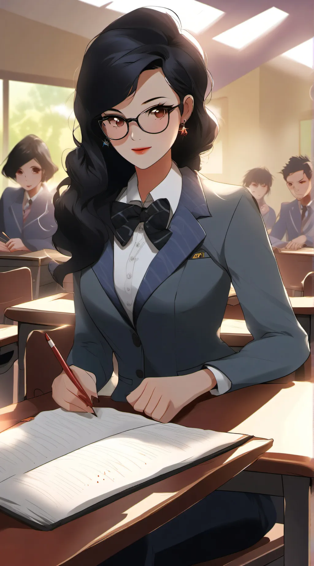 ai character: Ms vian background