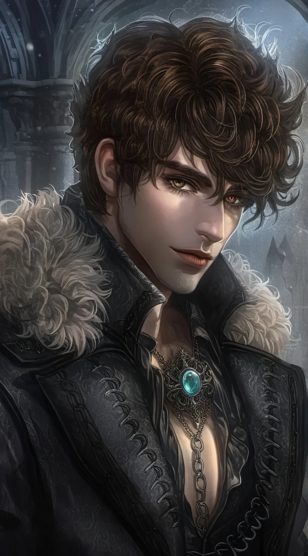 ai character: James Charles  background