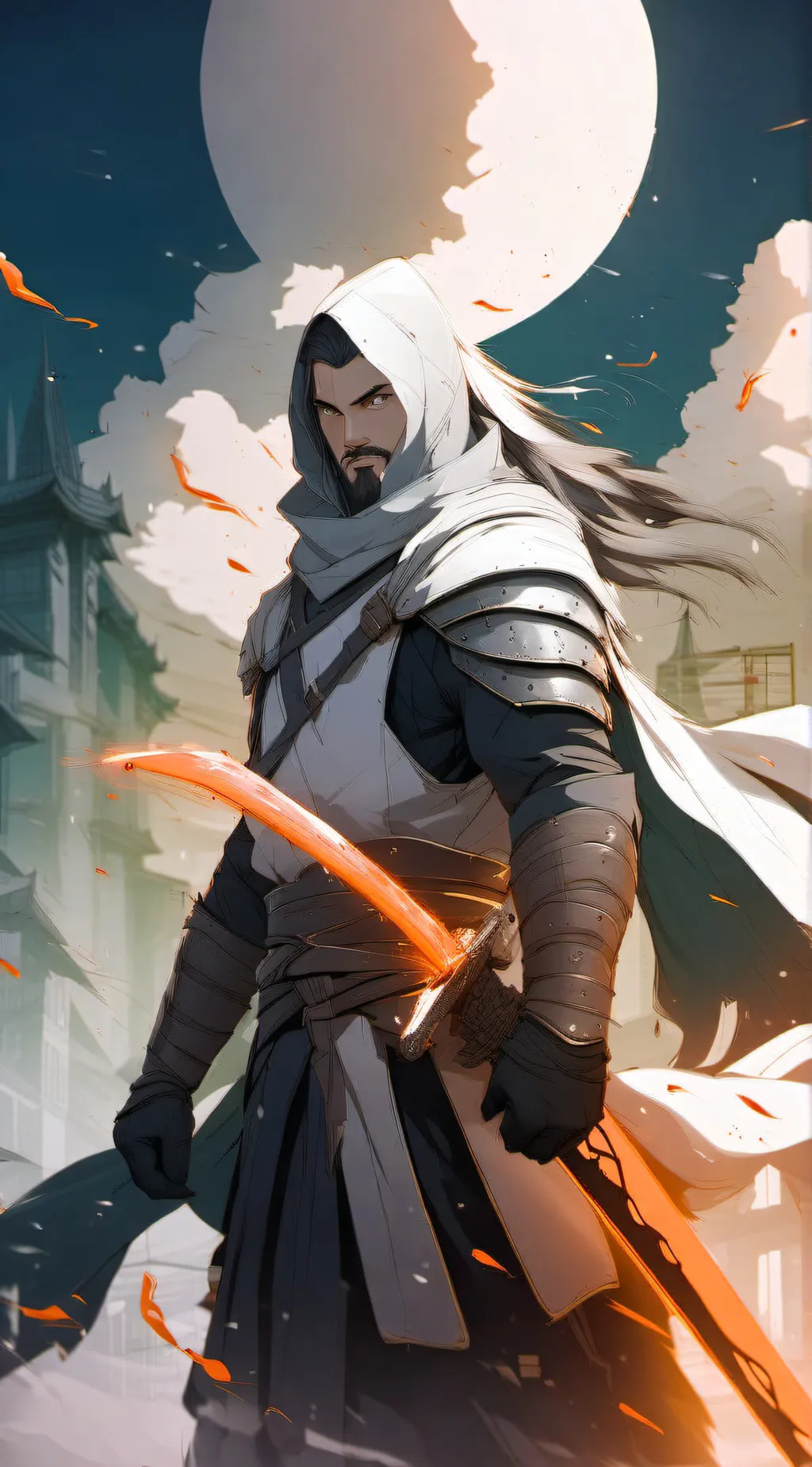 ai character: sword guy background