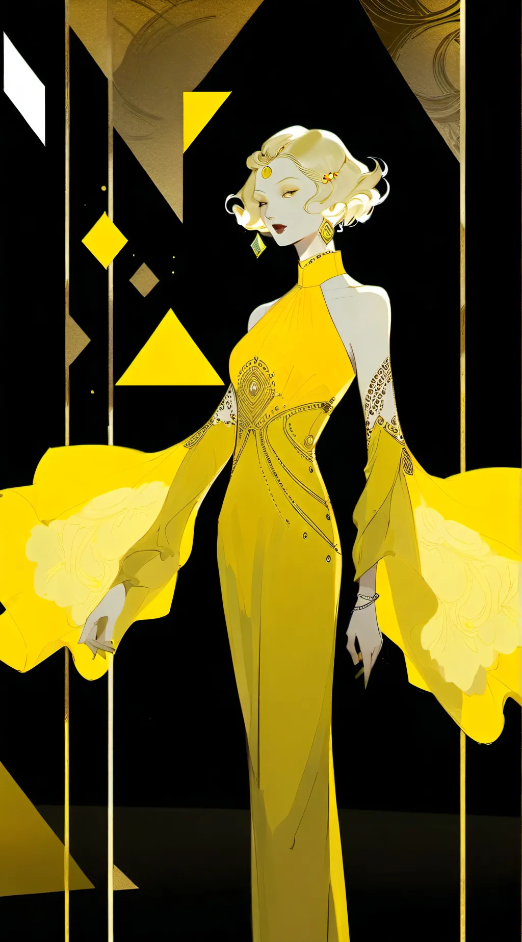 ai character: Yellow diamond  background