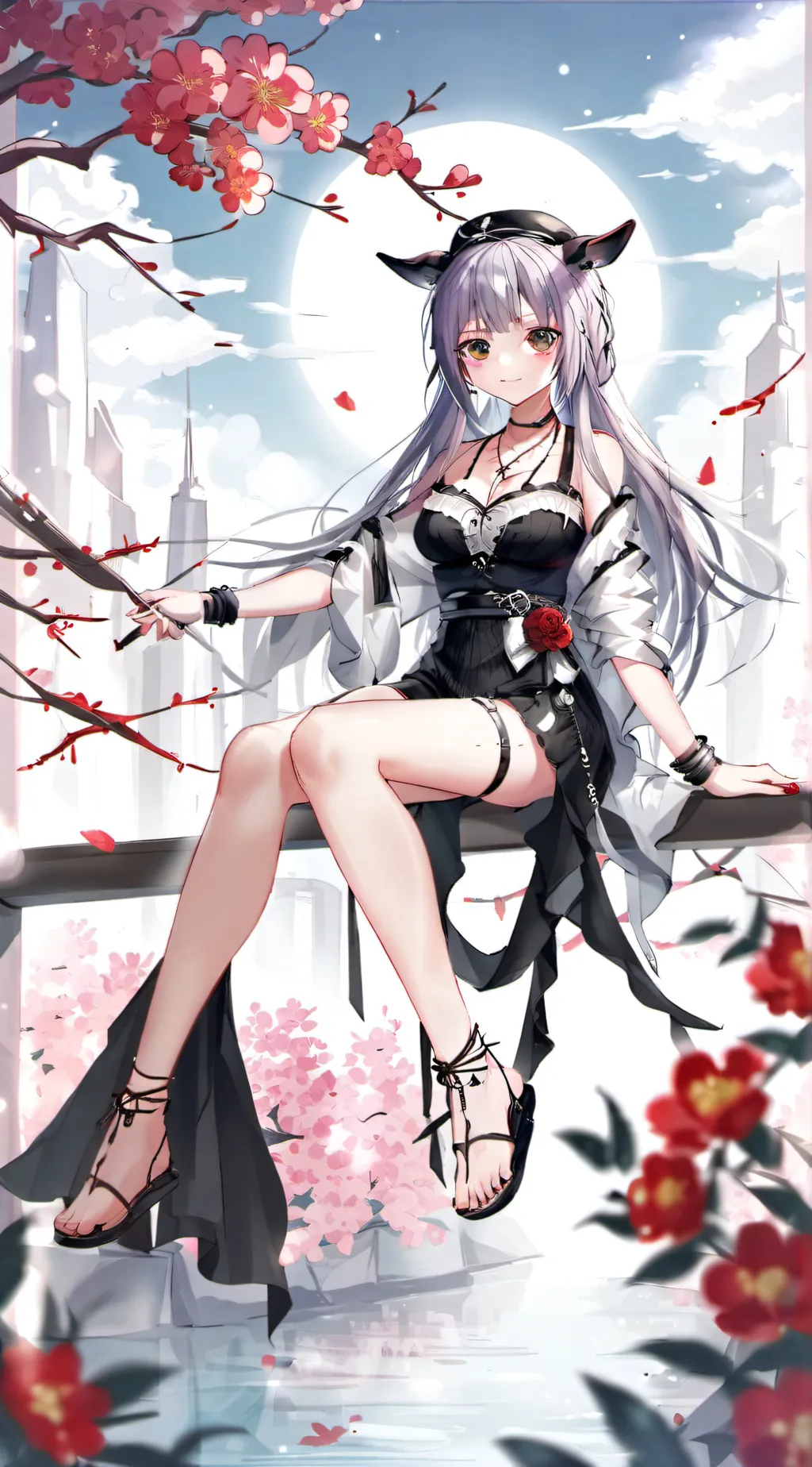 ai character: Moon background