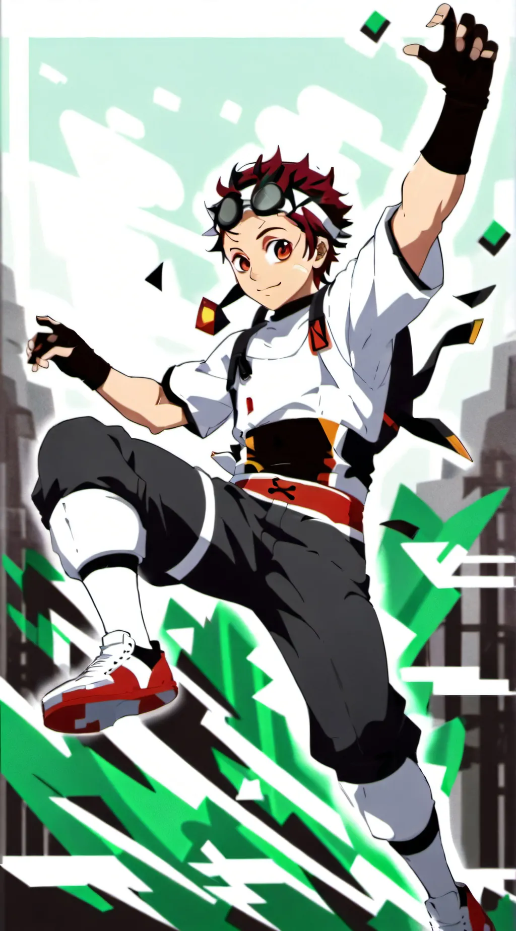 ai character: Tanjiro Kamado background