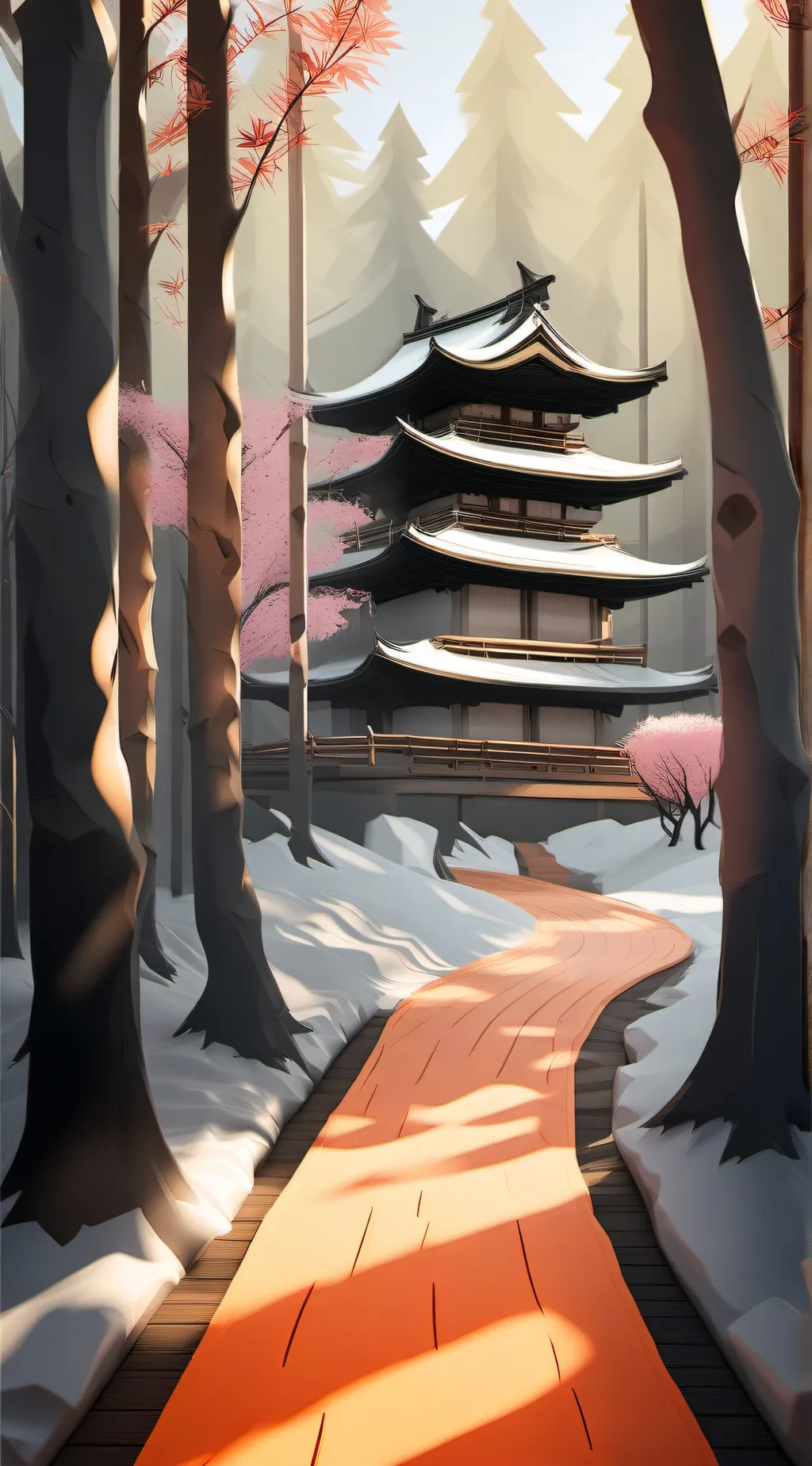 ai character: Sanegiyuu snowday background