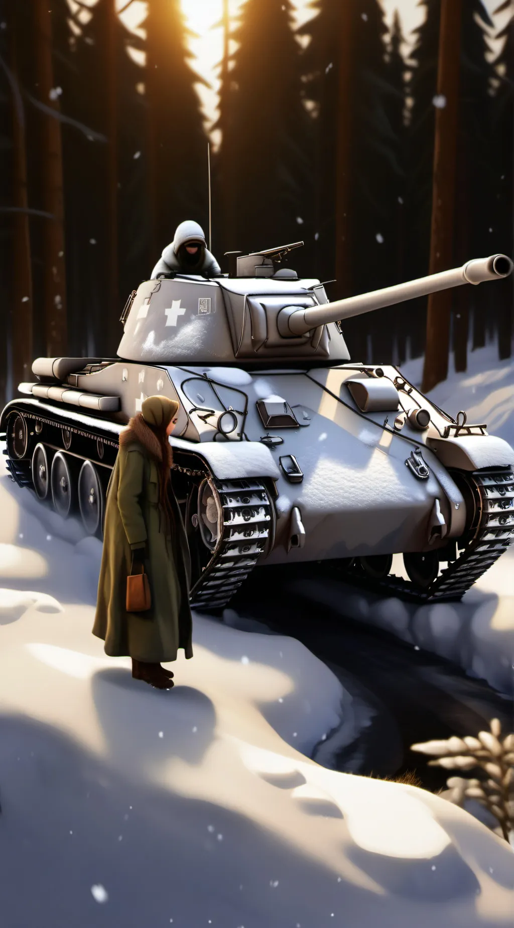 ai character: T-34 Girls crew background